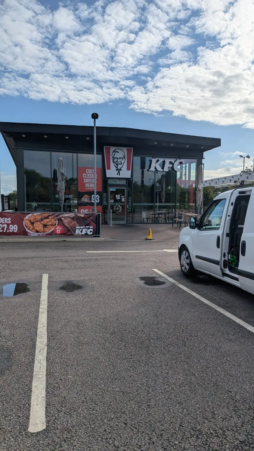 Commercial window cleaning visit at restaurant premises